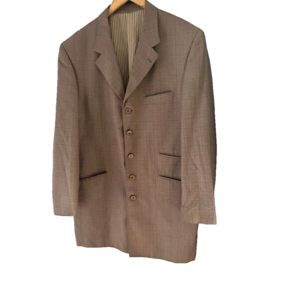 Valentino Ferrel Vintage Striped Suit Blazer - Picture 1 of 4